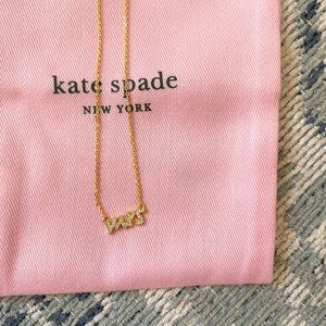 NWT kate spade Say Yes Mrs. pavé necklace